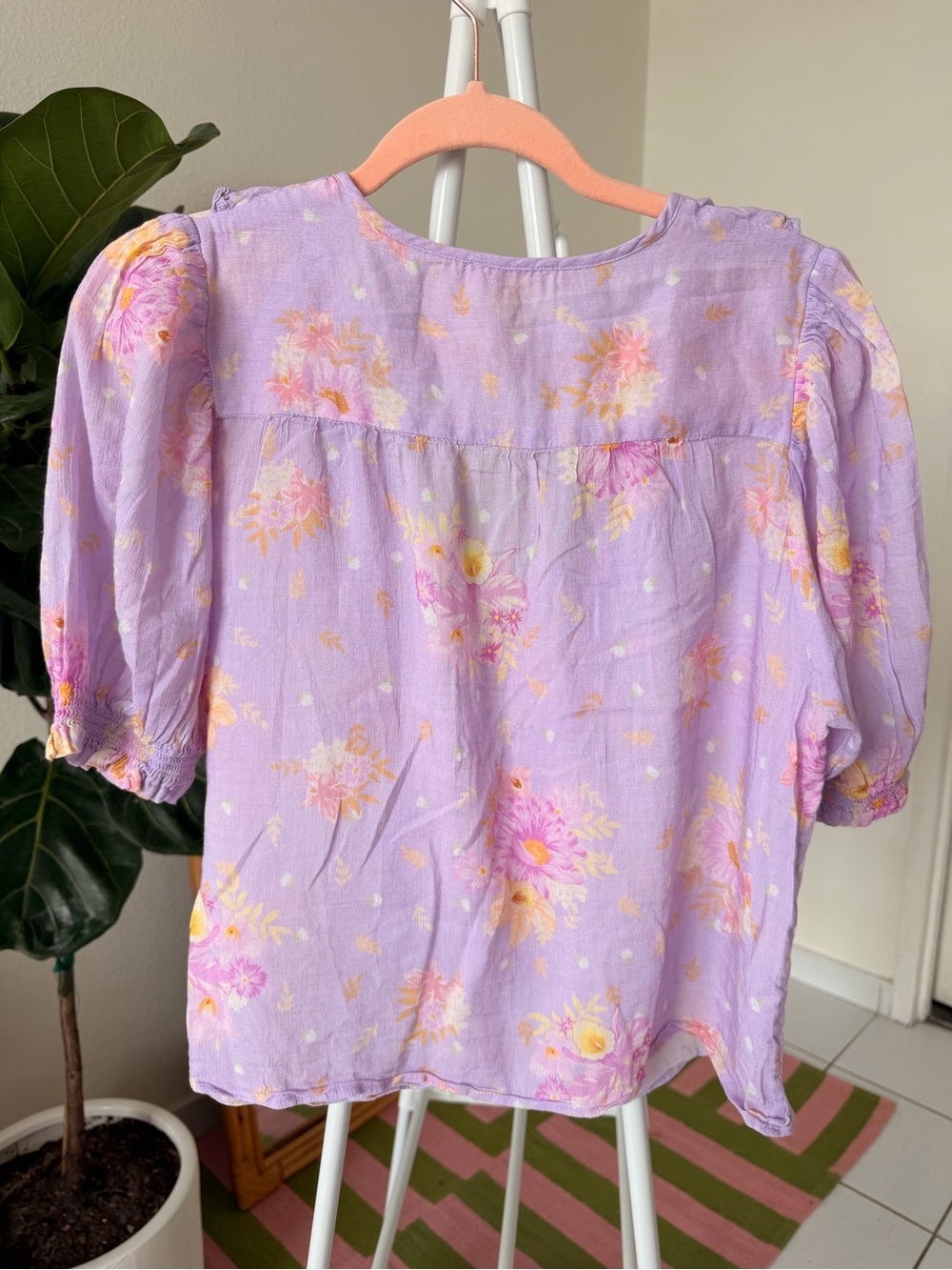 Spell Lavender Floral Ruffle Blouse - Picture 5 of 10